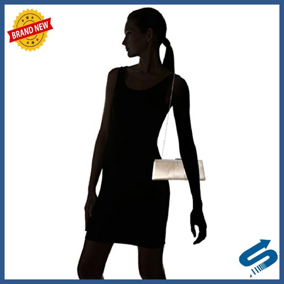 Satin Evening Clutch with Shoulder Chain, Convertible Purse for Formal Events